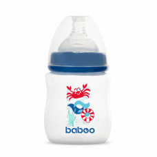 Пляшечка для годування BABOO Антиколікова, 150 мл, синя, Marine, 0+ міс