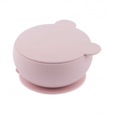 Глибока тарілка з кришкою на присосці MinikOiOi Bowly - Pinky Pink