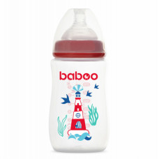 Пляшечка для годування BABOO Антиколікова, 250 мл, червона, Marine, 3+ міс