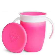 Чашка непроливна Munchkin Miracle 360 з кришкою 207 мл рожевий (051855)