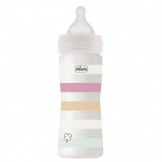 Пляшечка пластик Chicco Well-Being Colors 2+, 250мл, соска силікон, pink (28623.11)