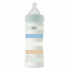 Пляшечка пластик Chicco Well-Being Colors 2+, 250мл, соска силікон, mint (28623.21)