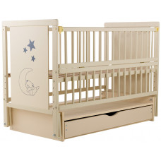 Ліжко Babyroom Ведмедик M-03 маятник, ящик, відкидний бік бук слонова кістка
