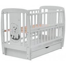 Ліжко Babyroom Песик DSMYO-3 маятник, ящик, відкидний бік бук сірий