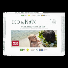 Органічні підгузники Eco by Naty Розмір 1 (від 2 до 5 кг) 25 шт