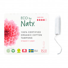 Органічні тампони Eco by Naty Super Plus 15 шт