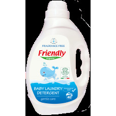Органічний рідкий пральний порошок Friendly Organic без запаху 2000 мл (40 прань)