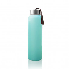 Скляна пляшка для води з силіконовим захистом Everyday Baby 400мл. М'ятний колір