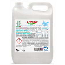 Органічний рідкий пральний порошок Friendly Organic без запаху 5000 мл (100 прань)