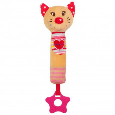 Плюшева іграшка для руки Baby Mix STK-17518C Котик  44881, girl, рожевий